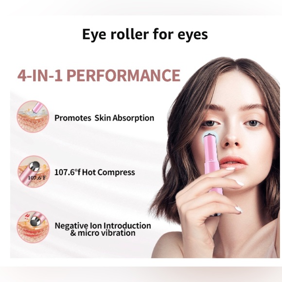 New! Eye & Face Massage Tool Wand Pen, Eye Lift Wand Heated Warm, Vibration, Fir - Picture 12 of 17